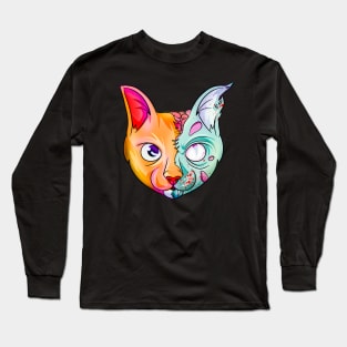 Undead Kitty Cat Zombie Long Sleeve T-Shirt